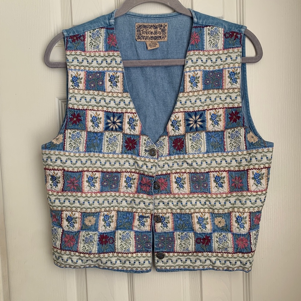 Vintage Colorful Patchwork Vest
